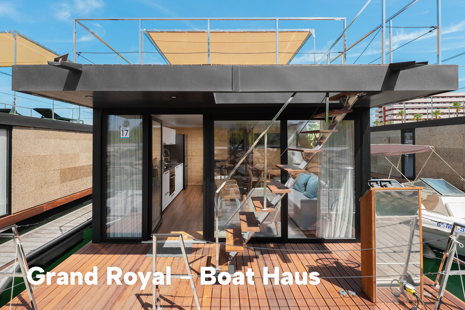 Boat Haus Mediterranean 8X4 MODERN Houseboat