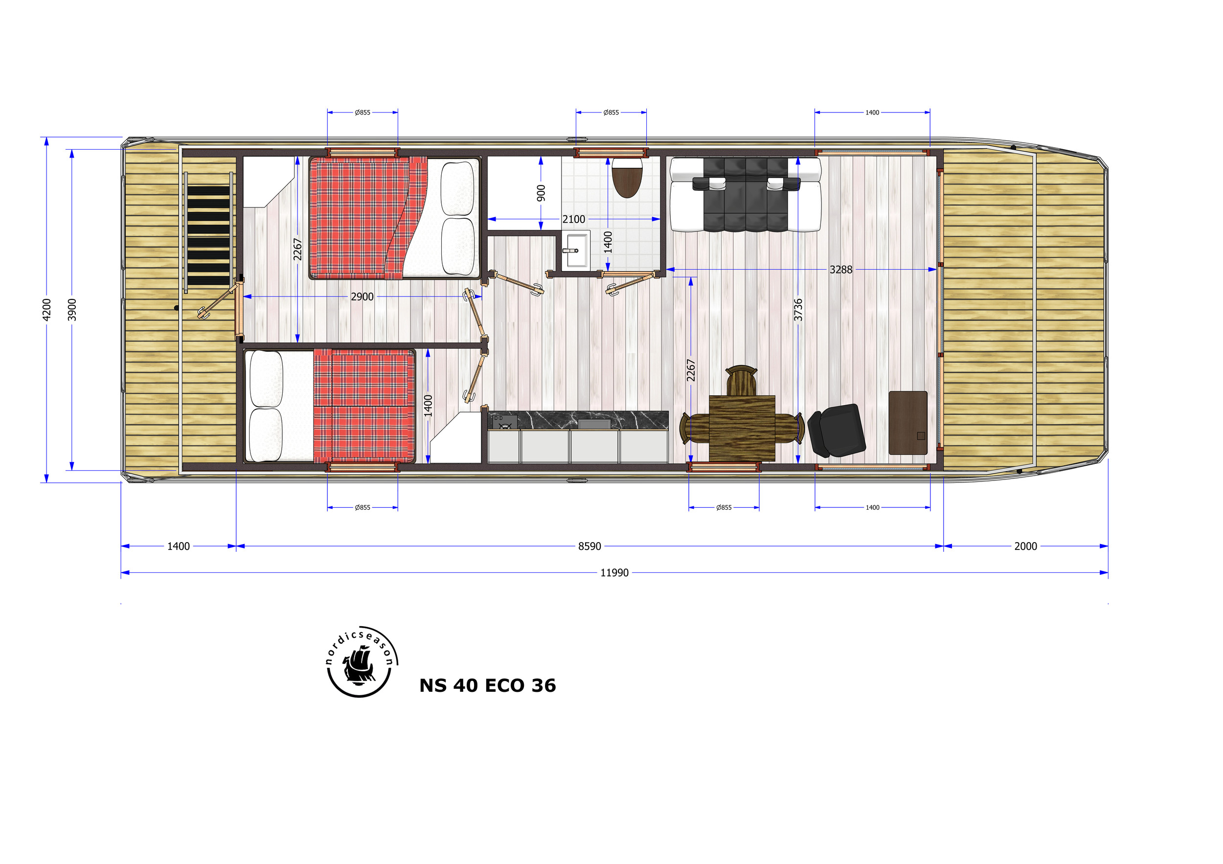Nordic Houseboat NS 40 Eco 36m2 foto: 19