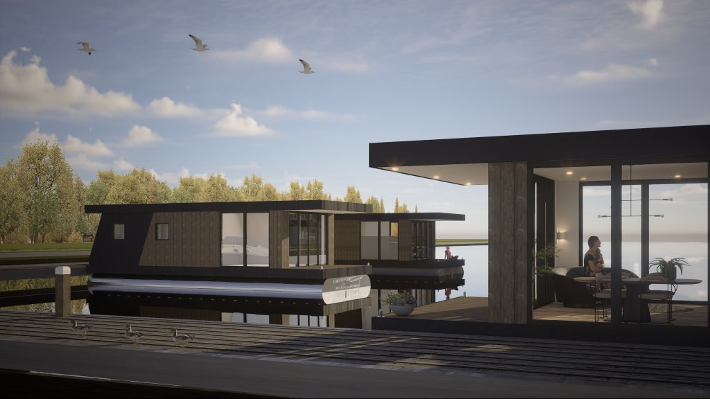 SLboats Tiny houseboat