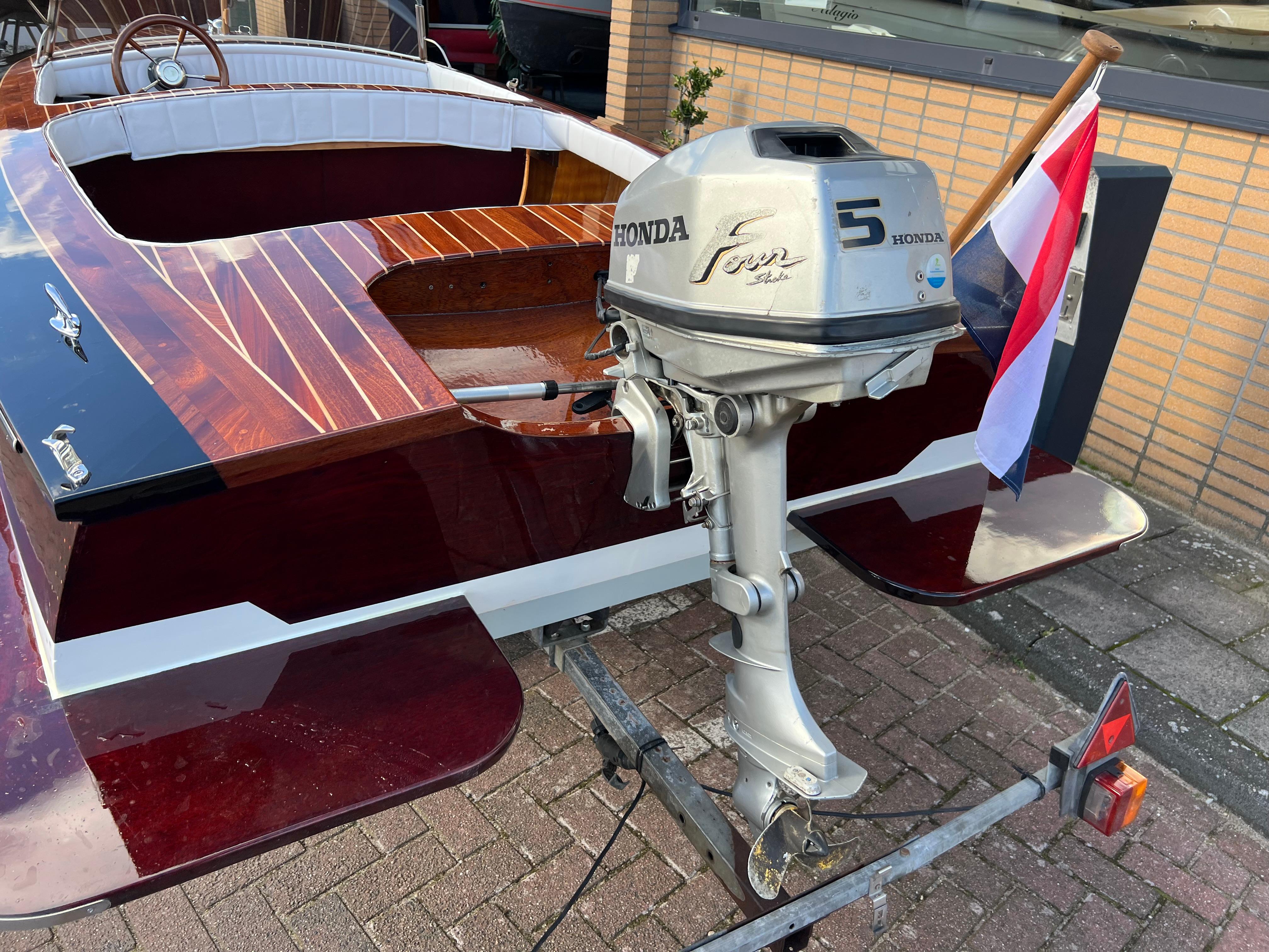 Classic Klassieke Houten Speedboot Bristo 450